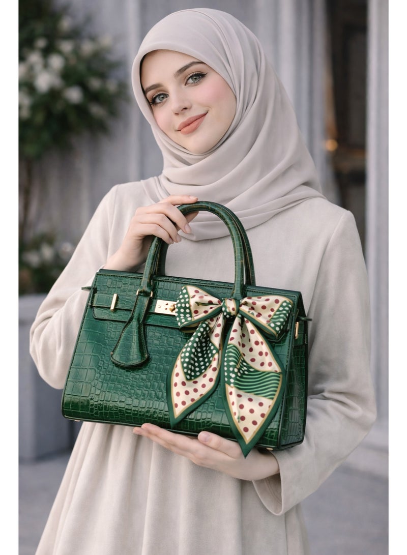 أولودينيز  وشاح حريري صغير للنساء – إكسسوار طويل نحيف بطبعات أنيقة - Image 3